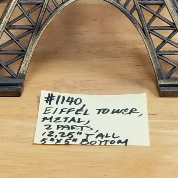#1140 New Vintage Look Metal 12.25" Eiffel Tower - Picture 8 of 8
